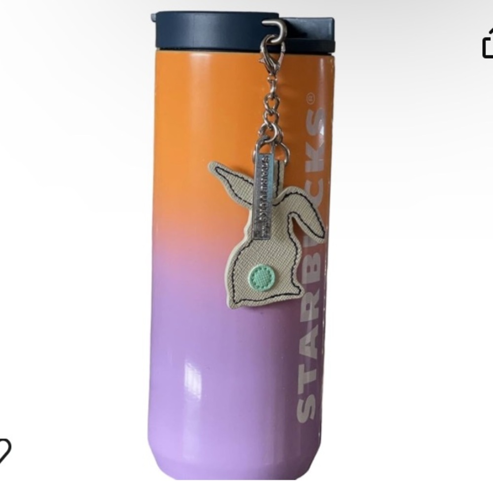 Starbucks 2024 Spring Release Easter Sherbert Stainless Steel with Bunny Charm